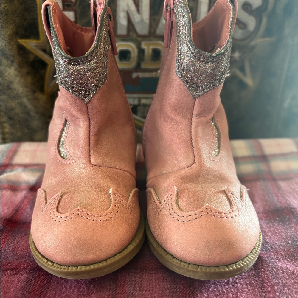 Pink Glitter Star Cowboy Boots - Picture 2 of 5